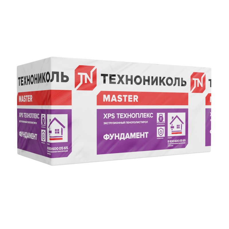 Пенополистирол экструзионный Технониколь Техноплекс Фундамент, 1180х580х50 мм, 8 шт