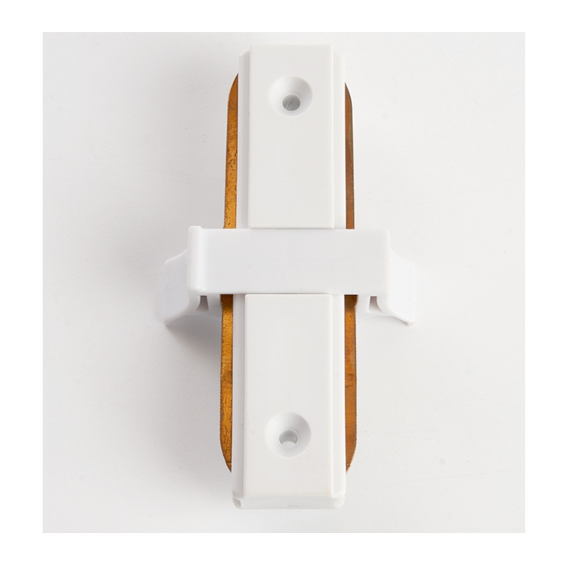 Коннектор I-образный (прямой) для накладного 1ф шинопровода, белый