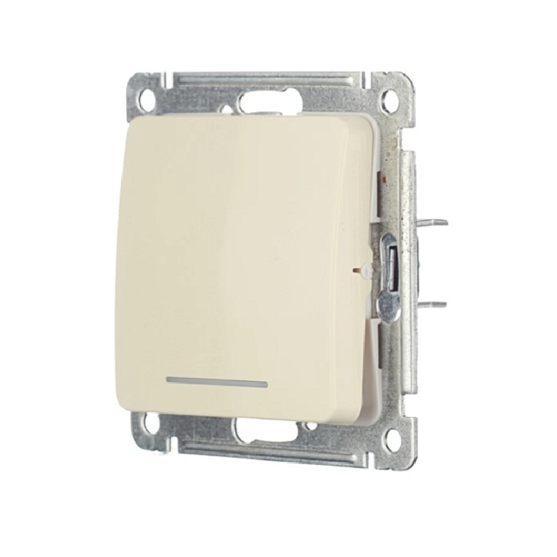 Выключатель с/у Master ВС10-412-01, 1 клавиша, с/инд, слоновая кость