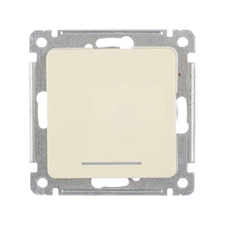 Выключатель с/у Master ВС10-412-01, 1 клавиша, с/инд, слоновая кость