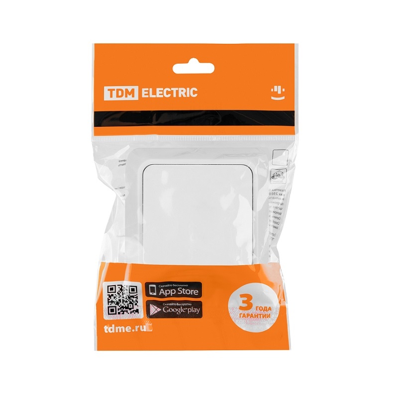 Выключатель о/у Ладога SQ1801-0001, 1 клавиша, б/инд, белый