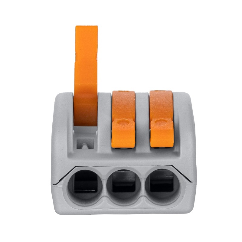 Клемма с рычажком 413 без пасты, 3 провода 0,1-2,5 мм2 (100 шт.)