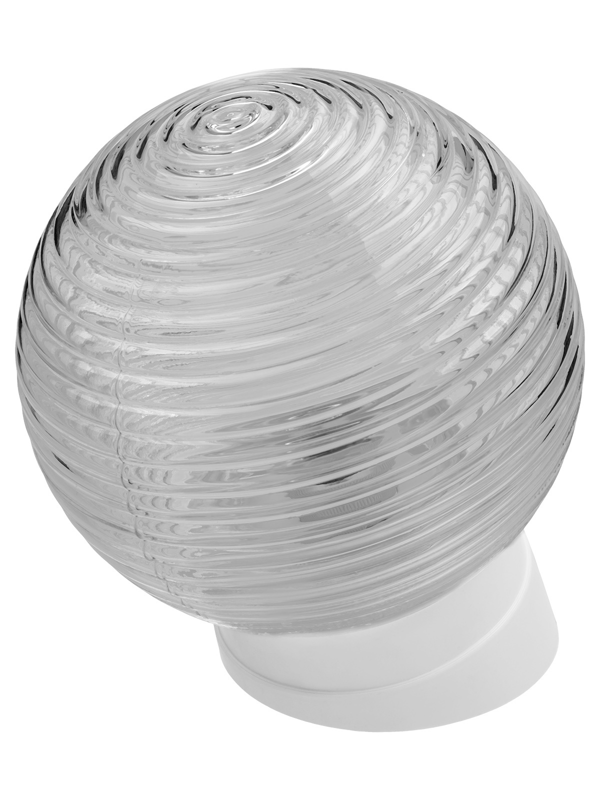 Светильник НББ под E27, 60 Вт, наклонный шар, белый пластик+стекло