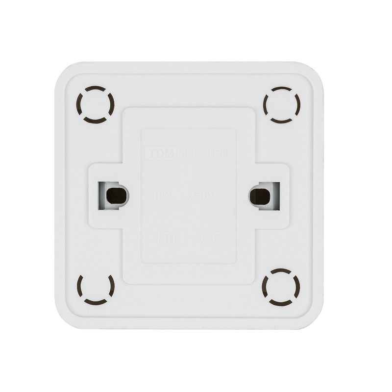 Выключатель о/у Ладога SQ1801-0007, 2 клавиши, с/инд, белый