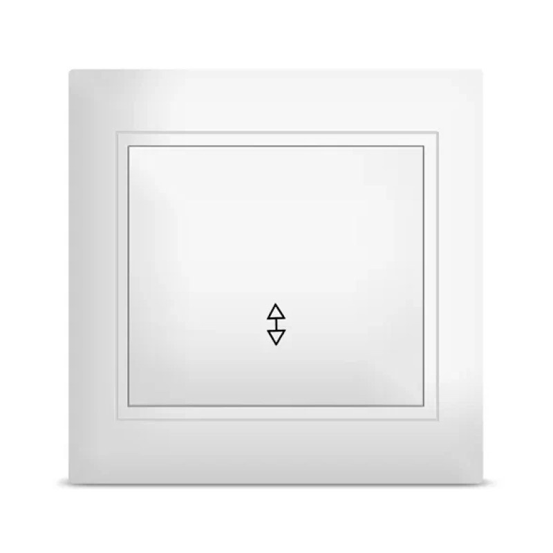 Переключатель в сборе с/у Севиль С0025, 1 клавиша, б/инд, IP20, белый