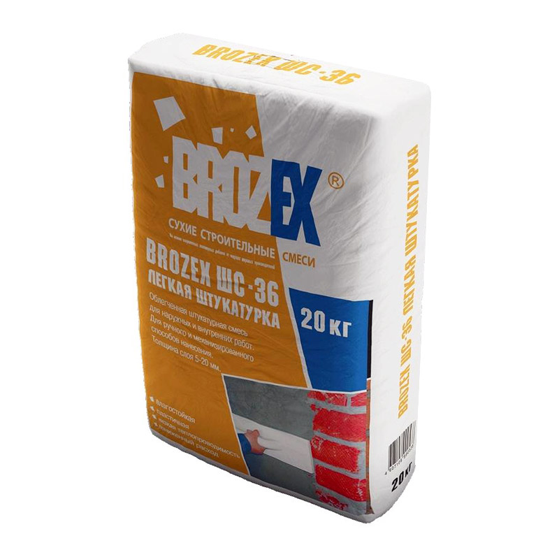 Штукатурная смесь Brozex ШС-36, 20 кг