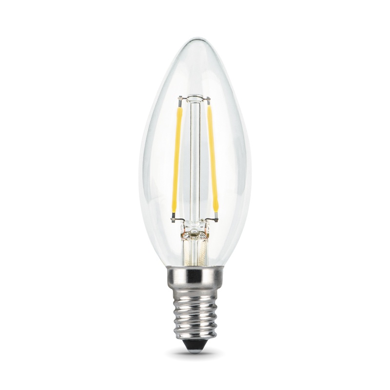 Лампа филаментная Gauss LED E14, свеча, 9Вт, 4100К, нейтральный свет