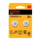 Батарейка литиевая Kodak, тип CR2032, 3В (уп. 2 шт.)