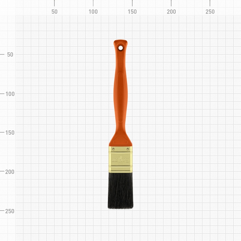 Кисть плоская ВАРЯГ 31222 черная щетина 35 мм