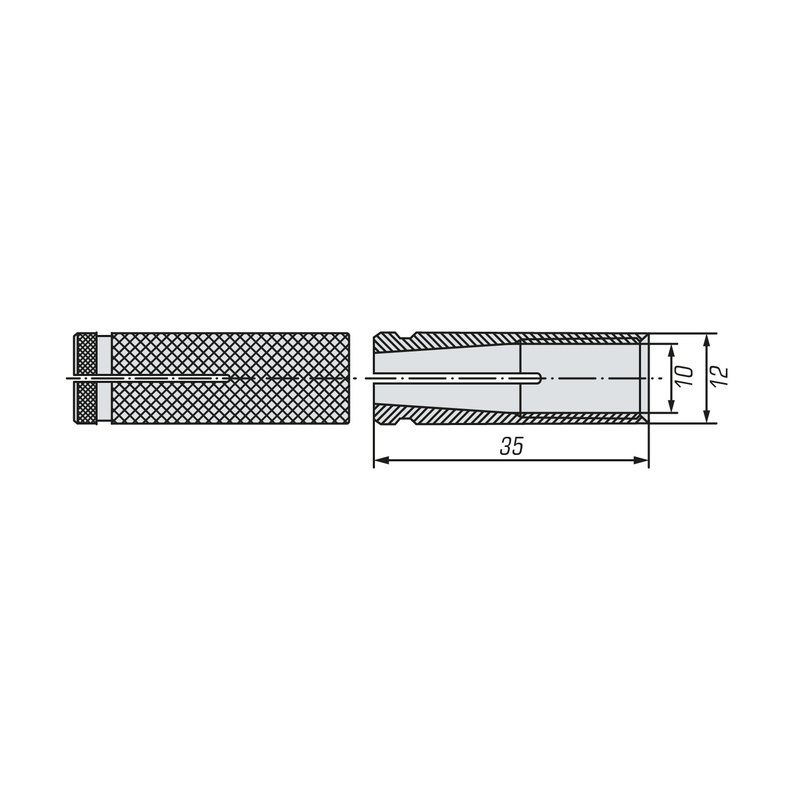 Анкер забивной латунный SWFS М10 (3 шт)
