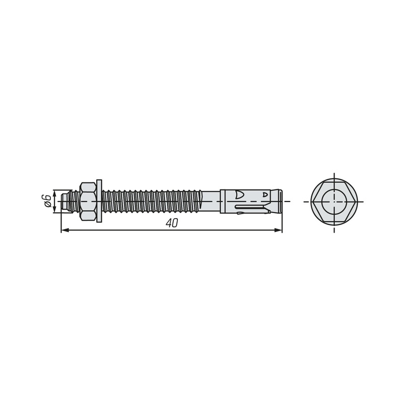 Анкер клиновой SWFS М6х40 (5 шт)