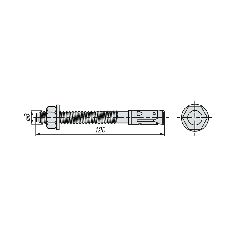 Анкер клиновой SWFS М8х120 (2 шт)