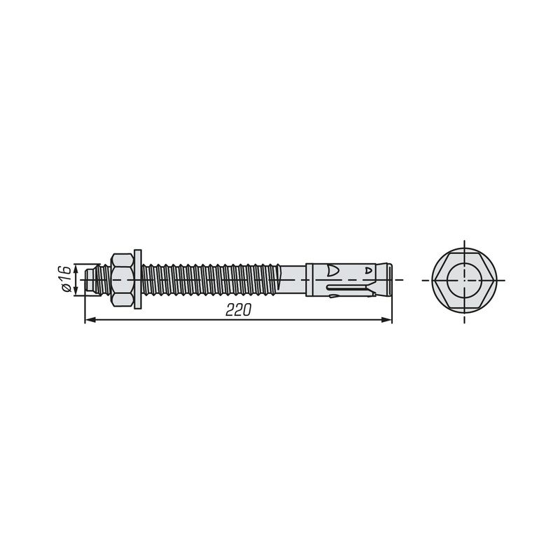 Анкер клиновой SWFS М16х220 (15 шт)
