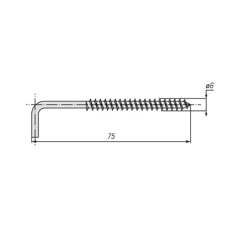 Шуруп-костыль SWFS 6х75 (50 шт)