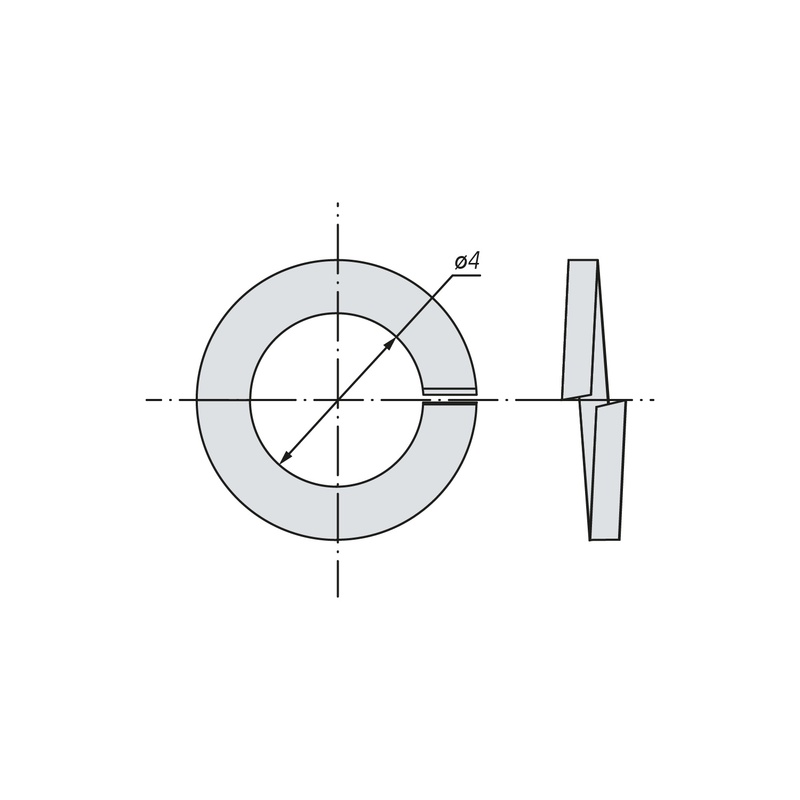 Шайба гроверная SWFS DIN127 М4 (25 кг)