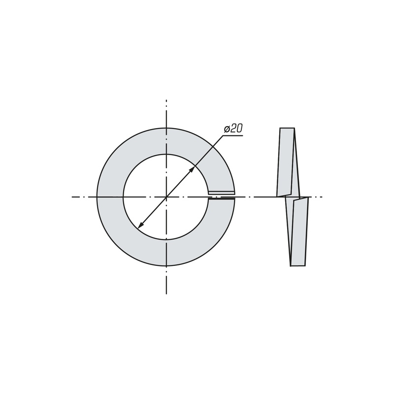 Шайба гроверная SWFS DIN127 М20 (1 кг)