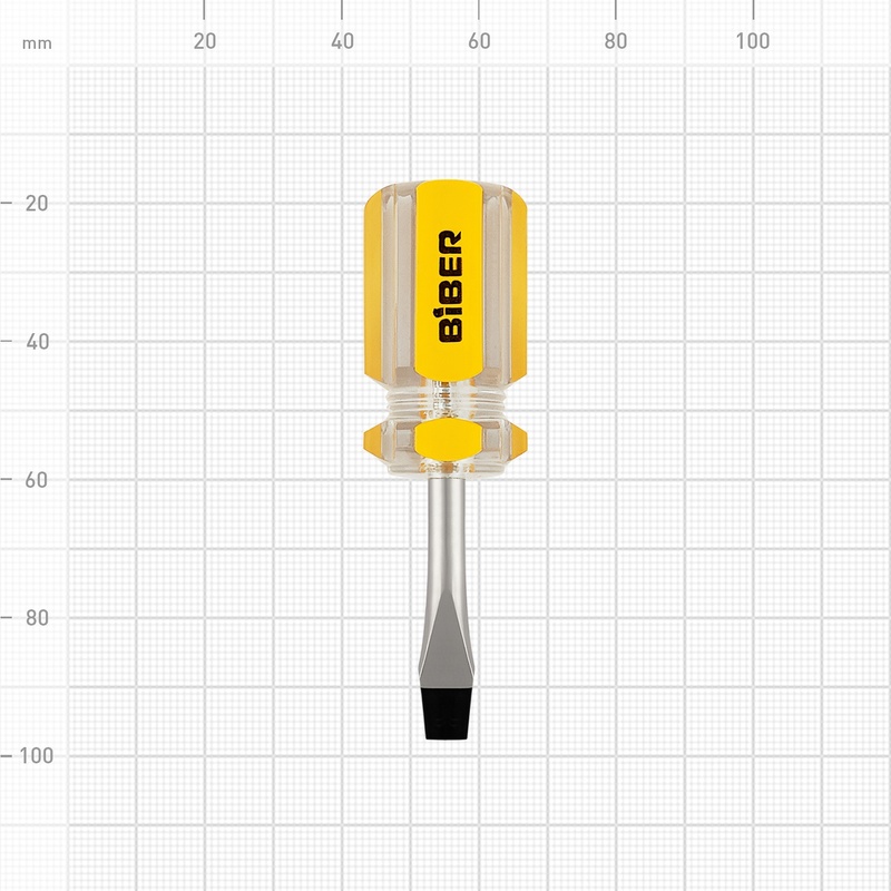 Отвертка Biber 85579 Стандарт SL 6х38 мм (бочка)