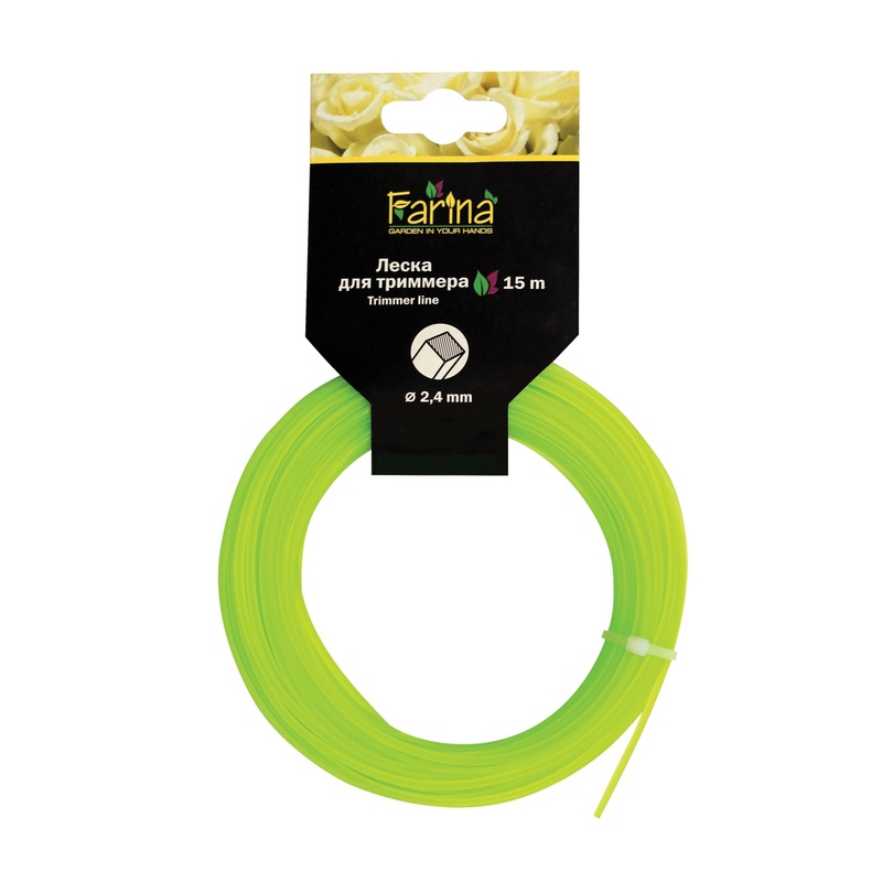 Леска для триммера Farina 93359 квадрат 1,6 мм, 15 м