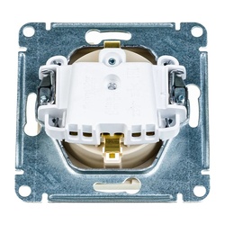 Розетка с/у Atlasdesign ATN000243, 1 гнездо, с/з, бежевая