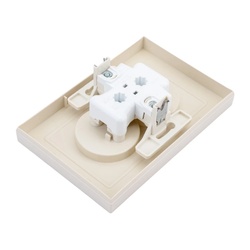 Розетка с/у Atlasdesign ATN000220, 2 гнезда, б/з, бежевая