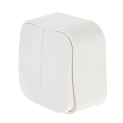 Выключатель о/у Quteo 782232, 2 клавиши, б/инд, бежевый