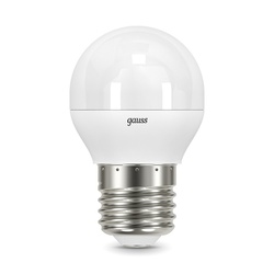 Лампа светодиодная Gauss Black LED E27, шар, 9.5Вт, 4100К, нейтральный свет