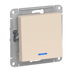 Выключатель с/у Atlasdesign ATN000213, 1 клавиша, с/инд, бежевый